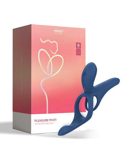 Vibromasseurs connectés pour couples Pleasure Pivot - Bleu marine
