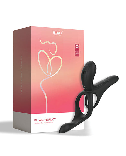 Vibrateurs de couple Pleasure Pivot contrôlables par application - Noir