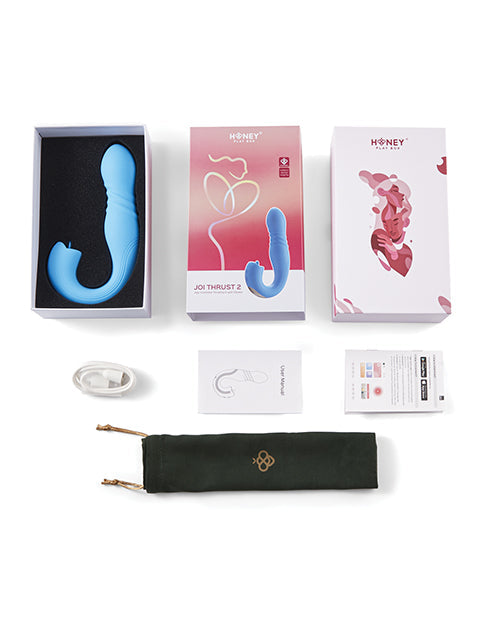 Juguete sexual vibrador Joi | Vibrador de punto G azul | Vibrador con lengua para el clítoris | El mejor vibrador para mujeres