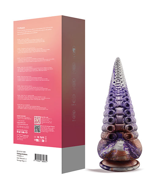 Dildo realista con tentáculos Tyrian | Dildo con ventosa y forma | Dildo grande multicolor de 10 pulgadas de circunferencia