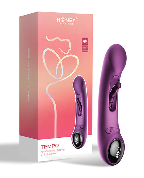 Tempo Vibrador Punto G | Vibrador Controlado por Aplicación con Detección de Presión | Vibrador Morado con Aleteo para Teléfono