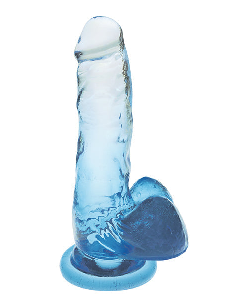 Dildo realista Shades Jelly | Dildo grande de TPR degradado de 7 pulgadas | Dildo de ventosa azul mediano