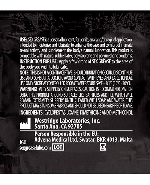 Sex Grease Silicone - 8.5 oz Bottle