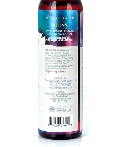 Intimate Earth Bliss Lubrifiant Anal Décontractant à Base d'Eau - 240 ml