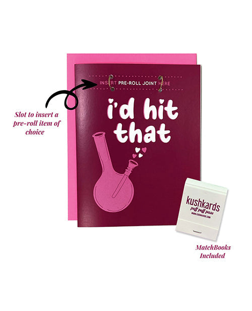 Tarjeta de felicitación "I'd Hit That" con caja de cerillas
