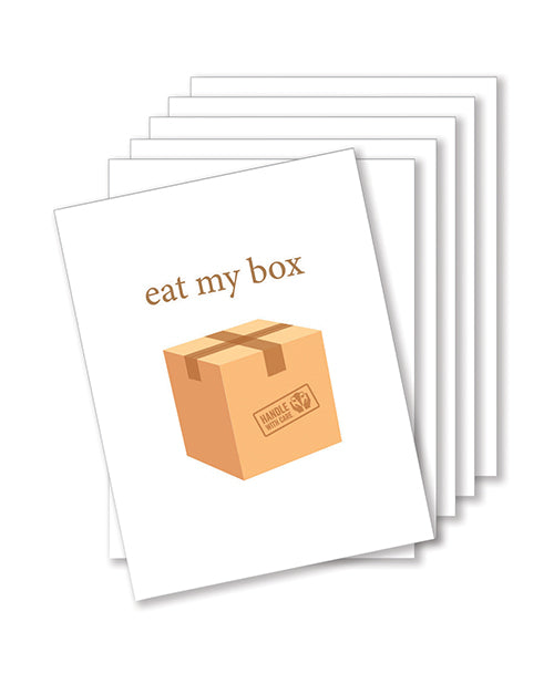 Carte de vœux coquine Eat My Box - Lot de 6