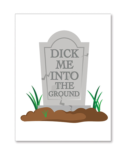 Tarjeta de felicitación Halloween Dick In Ground con pegatina
