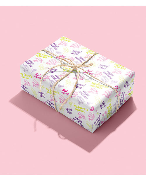Papel de regalo travieso con chorros de alerta