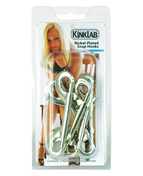 KinkLab Ganchos de Presión Niquelados - Paquete de 4
