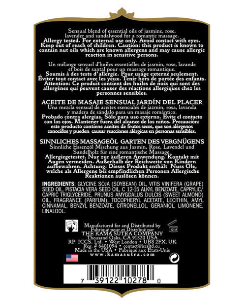Aceite de Masaje Aromático Kama Sutra - 2 oz Jardín del Placer