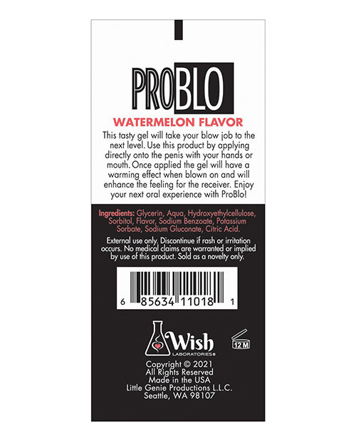 Gel Plaisir Oral Pro Blo - Pastèque