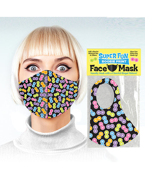 Mascarilla con estampado de tetas súper divertida