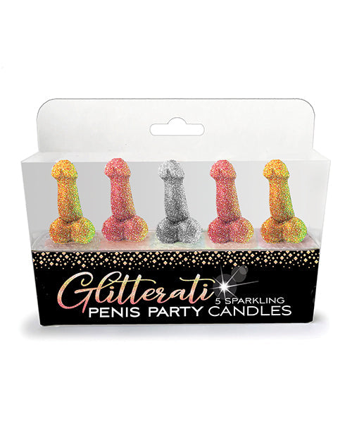 Bougie Pénis Pailletée - Lot de 5