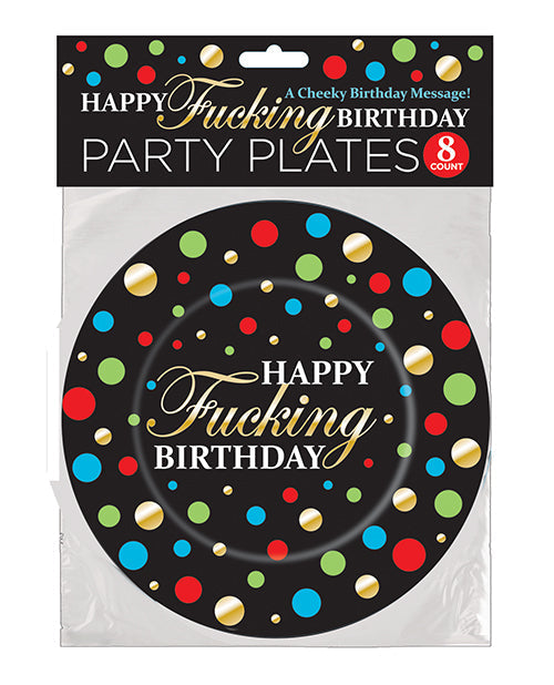 Assiettes Joyeux Putain d'Anniversaire - Paquet de 8