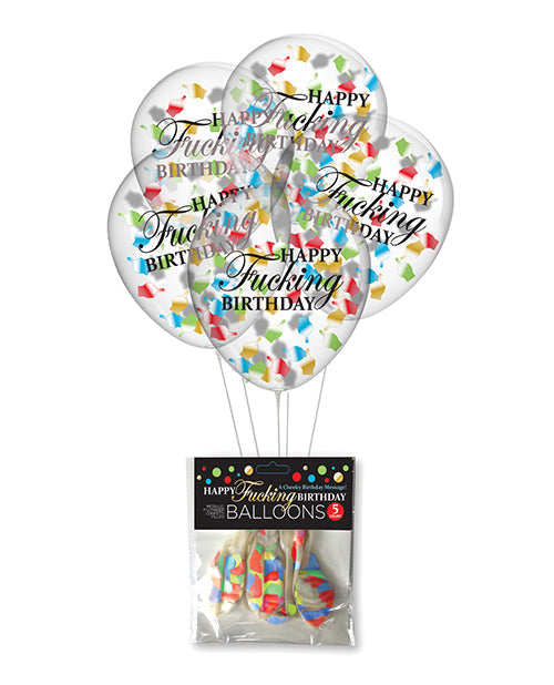 Joyeux Putain d'Anniversaire Ballons Confetti