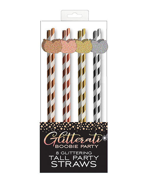 Pailles hautes Glitterati Boobie Party - Paquet de 8