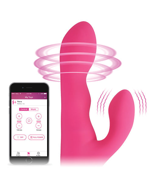 Vibromasseur point G Lovense | Vibromasseur clitoridien rotatif Nora | Vibromasseur lapin rose | Meilleur vibromasseur pour femme