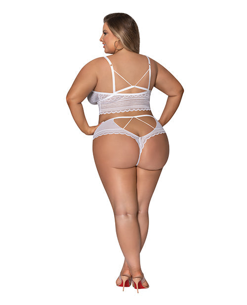 Soutien-gorge sans armature et culotte taille basse Modern Romance Blanc 2TG