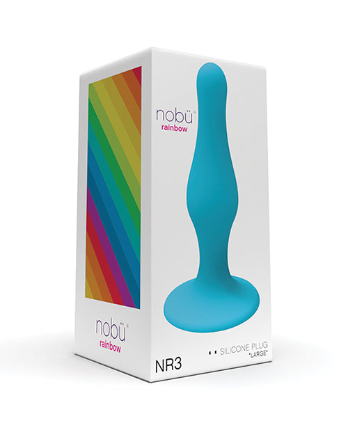 Nobu Rainbow Grand plug en silicone - Bleu