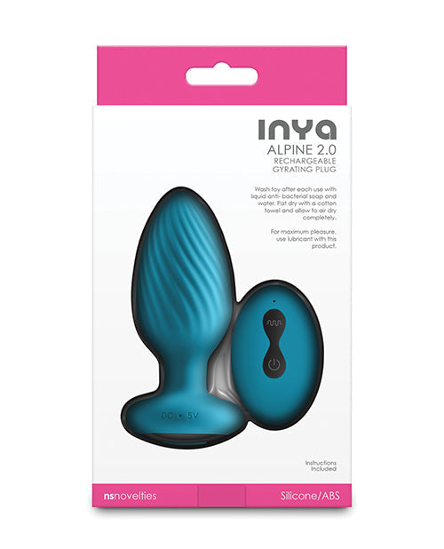 INYA Alpine 2.0 Plug Anal Rotatif et Vibrant avec Télécommande - Sarcelle
