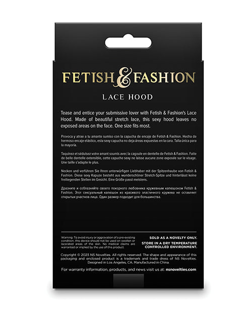 Capucha de encaje Fetish & Fashion - Negra