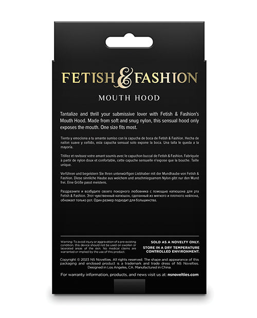 Capucha de boca Fetish & Fashion - Negra