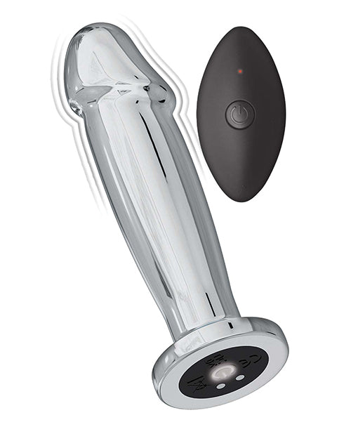 Ass-sation Télécommande Vibrante Anale en Métal Extase - Argent