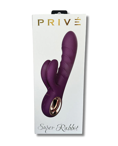 Vibrador de punto G PRIVE | Supervibrador Rabbit | Vibrador de clítoris morado de 10 funciones | Mejor vibrador para mujeres