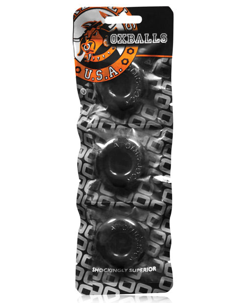 Oxballs Ringer Donut 1 - Negro Paquete de 3