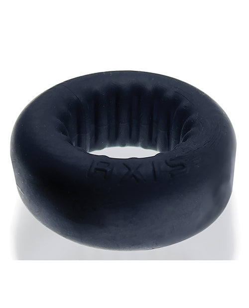 Anillo para pene Oxballs Axis Rib Griphold - Hielo Negro