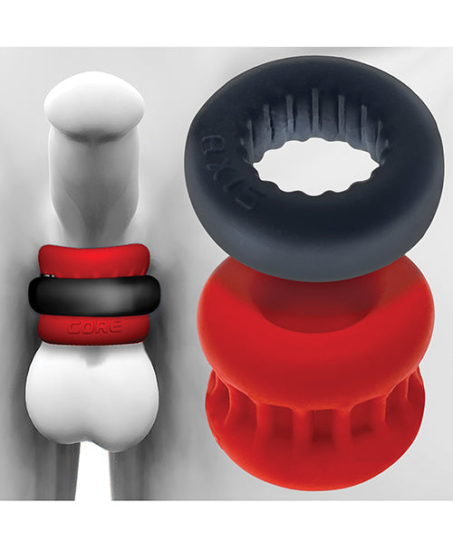 Oxballs UltraCore Estirador de testículos con anillo Axis - Hielo rojo