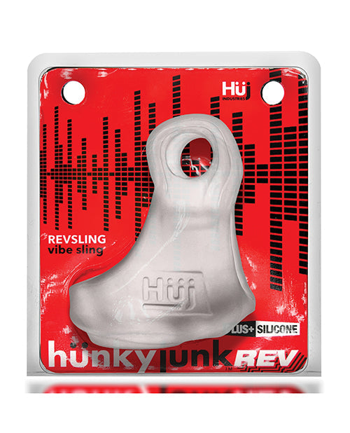 Harnais Hunkyjunk Revsling avec vibromasseur – Glaçon transparent avec vibromasseur bleu