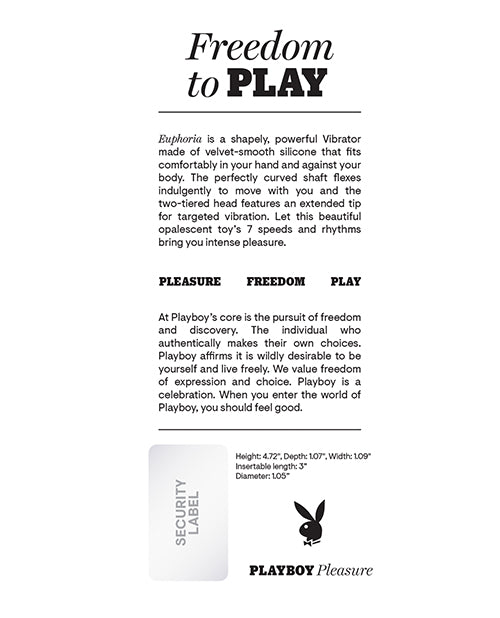 Vibromasseur mini point G Playboy Pleasure Euphoria - Opale
