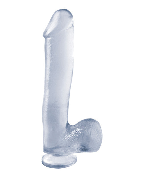 Basix Rubber Works Grand gode | Gode réaliste transparent de 25 cm | Gode à ventouse