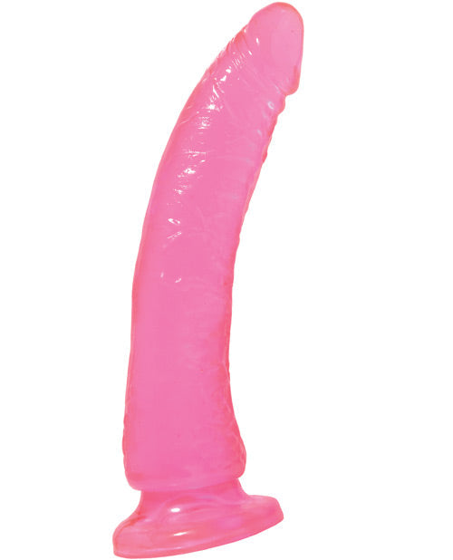 Basix Rubber Works Grand gode | Grand gode fin rose de 7 pouces | Gode à ventouse | Meilleur gode