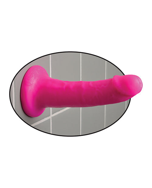 Dildo Slim Large Dillio 6" | Dildo rose | Dildo à ventouse | Dildo fin, flexible et réaliste