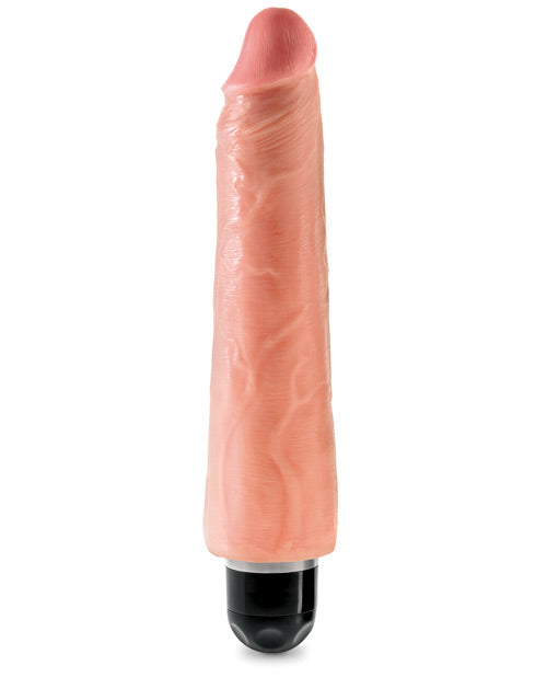 King Cock 9" Vibrador Rígido - Carne