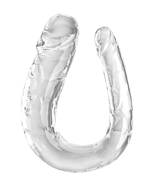 King Cock Consolador Grande de 17" | Consolador Doble Transparente | Consolador Grande | Consolador Realista | Consolador Básico Flexible