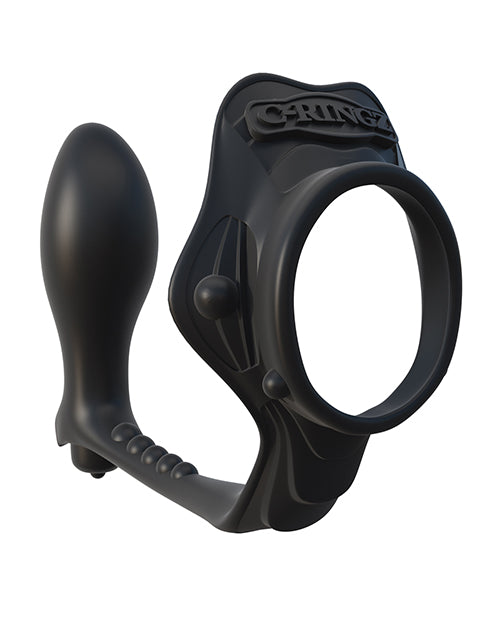 Anneaux vibrants pour verge et testicules Fantasy C-Ringz Rock Hard Ass-Gasm - Noir