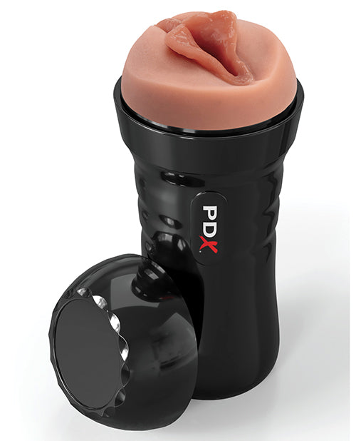 PDX Vagins Humides Extrêmes Super Lèvres Pulpeuses Stroker - Marron