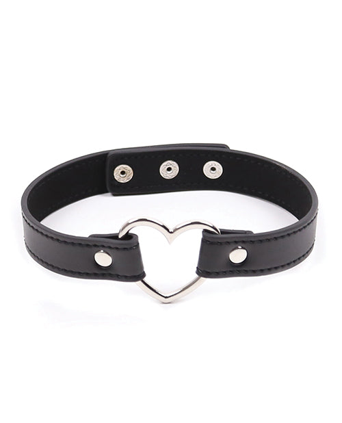 Gargantilla Plesur PVC Corazón Conector - Negro