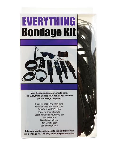 Plesur Tout Bondage Kit de 12 pièces - Noir