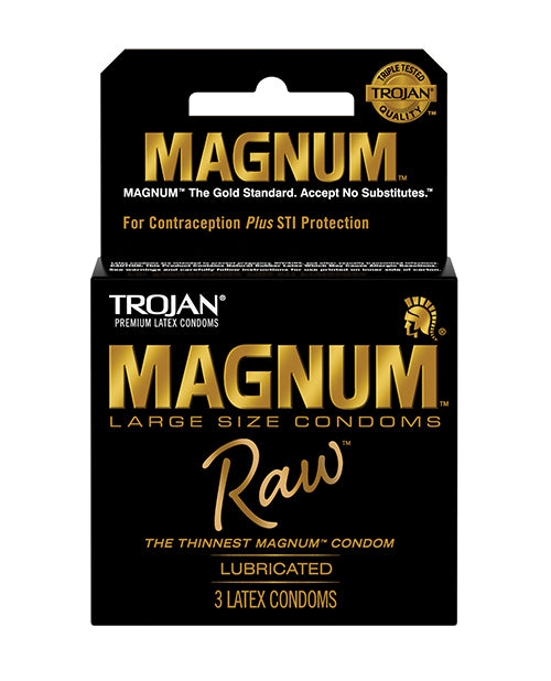 Condones Trojan Magnum Raw - Paquete de 3