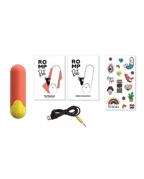 Vibromasseur balle Romp Riot | Petit vibromasseur orange | Vibromasseur clitoridien étanche | Meilleur vibromasseur pour femme