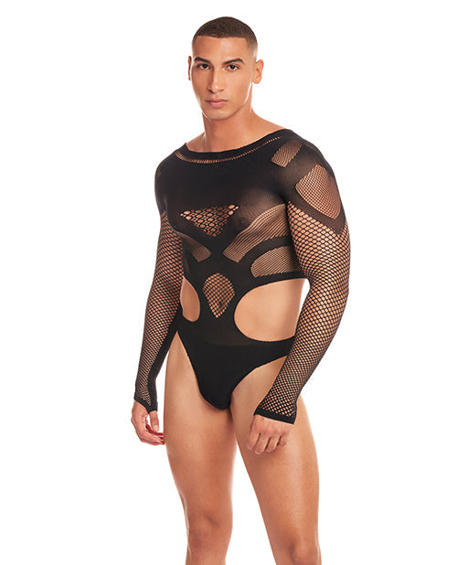 Body en maille "Out of Orbit" de Rainbow Party - Noir S/M