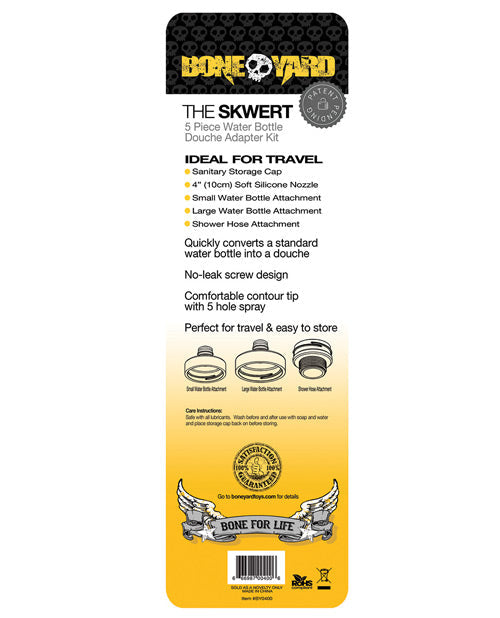 Kit adaptador de ducha para botella de agua Boneyard Skwert de 5 piezas