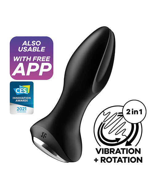 Satisfyer Rotator Plug 2+ - Negro