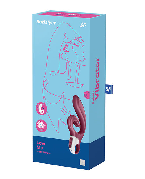 Vibromasseur Satisfyer Rabbit | Vibromasseur Point G Love Me | Vibromasseur Clitoridien Rouge | Meilleur Vibromasseur pour Femmes