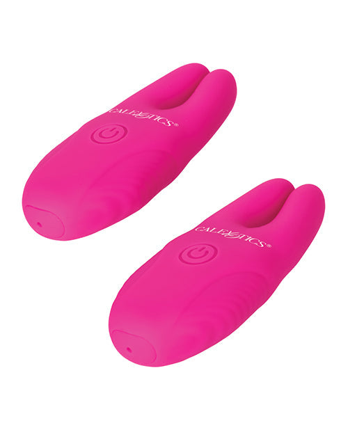 Pinzas de silicona para pezones con control remoto - Rosa