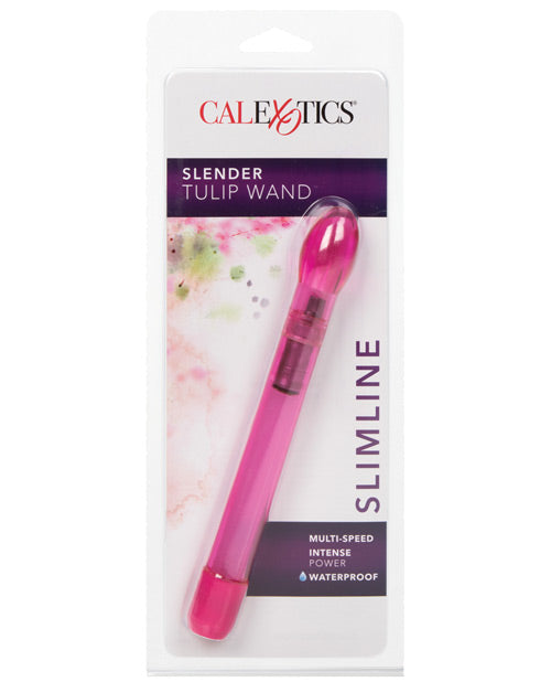 Vibromasseur baguette mince de 6,5 po | Meilleur vibromasseur tulipe pour femmes | Vibromasseur clitoridien magenta | Vibromasseur rose